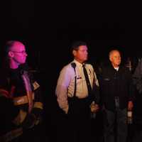 <p>Fairfield Police Chief Gary MacNamara was joined with Deputy Fire Chief Arthur Ried, Asst. Fire Chief Chris Tracey and Fire Lt. Bill Tuttle to talk about the hazmat situation on Bronson Road. </p>