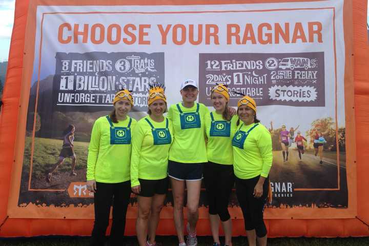 Easton&#x27;s Megan Parker, left, ran the Ragner Relay over the weekend with Betsy Parker, Jane Hoffman, Amanda Glendinning  and Alicia O&#x27;Neill.
