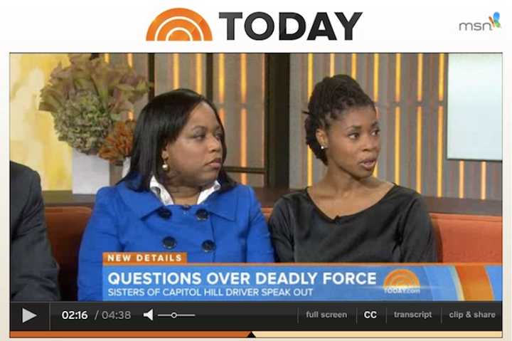 Matt Lauer of the TODAY Show interviewed the sisters of Miriam Carey, who was fatally shot last week after a high-speed car chase in Washington, D.C. 