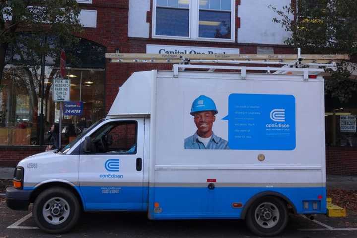 A Con Edison truck prior to Hurricane Sandy.