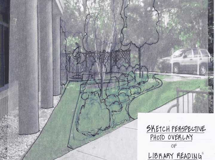 This is what the proposed reading garden will look like at the Tuckahoe Public Library.