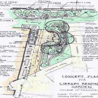 <p>The layout of the Tuckahoe Public Library reading garden.</p>