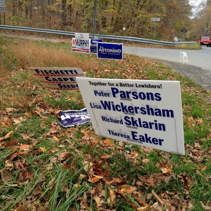 Campaign signs have been damaged and vandalized throughout Peekskill.