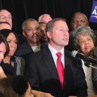 <p>Astorino gives his victory speech to supporters.</p>