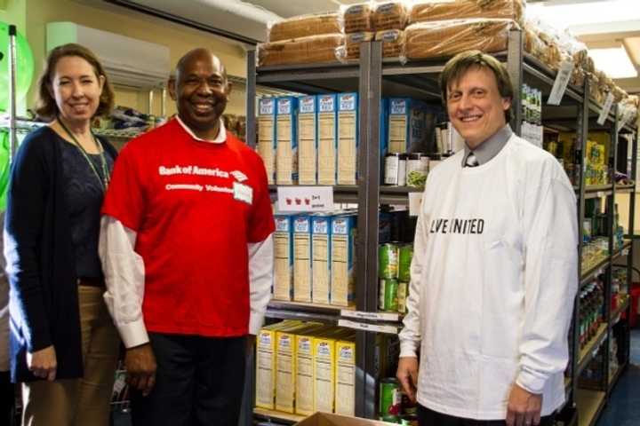 Nancy Coughlin, Executive Director at Neighbor to Neighbor; Melvin Foster, Officer at U.S. Trust, Bank of America Private Wealth Management; and Tom Gabriel, Director of Development at Greenwich United Way.