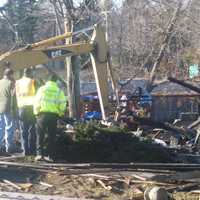 <p>The remains of the house in Yorktown destroyed by a fire on Sunday, Nov. 24. </p>