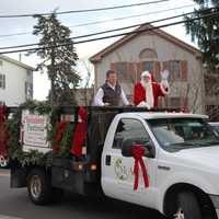 <p>Santa parades towards McArdle&#x27;s Florist and Garden Center in the fifth annual Greenwich Reindeer Festival.</p>