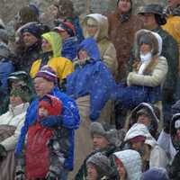 <p>Fans brave the snow and cold to watch Saturday&#x27;s football game between New Canaan and Darien at Boyle Stadium in Stamford.</p>