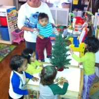 <p>Children getting ready for the holiday party in Tuckahoe.</p>