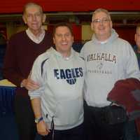 <p>Basketball scout Tom Konchalkski, far left, is a regular at the Slam Dunk Tournament along with coaches from many Section 1 teams.</p>