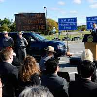 <p>Gov. Andrew Cuomo announced texting zones at I-684 and I-87 in Westchester in an effort to curb texting while driving.</p>