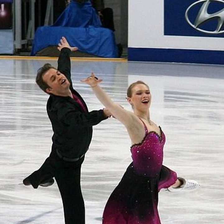 Stamford skater Siobhan Heekin-Canedy, right, with partner Dmitri Dun, will represent Ukraine in the Winter Olympics.