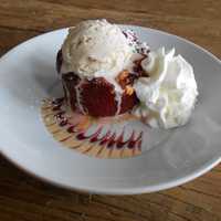 <p>Alvin &amp; Friend&#x27;s Red Velvet Bread Pudding</p>