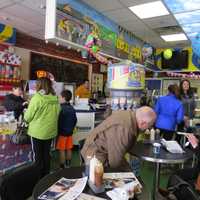 <p>The hot cocoa stand was a popular destination on the brisk Sunday afternoon.</p>