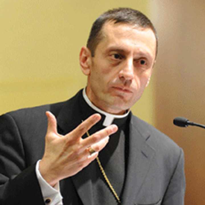 Bishop Frank Caggiano will speak to Catholic worshipers in Norwalk on Feb. 13.