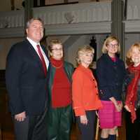 <p>Heart Care International board members gather at the churchs 12th annual gala. From left are Dr. Robert Michler of Riverside, Phyllis Jacob of Stamford, Ilda Lee of Greenwich, Sally Michler of Riverside, Susan Poland of Greenwich,and Chris Combe.</p>