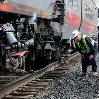 <p>More than 70 people were injured when a Metro-North train derailed on the Fairfield-Bridgeport border in May 2013. </p>