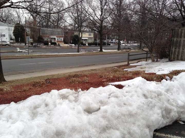 For the first time in weeks, the ground is visible below the snow. 