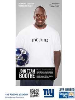 Giants Linebacker Visits Danbury To Recruit United Way Volunteers
