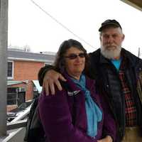 <p>Gail Greenberg and Petey Brucker of California are visiting family in Westport and heading into New York City on Wednesday. </p>