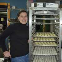 <p>Norwalk resident Joy Gifford (left) and Wilton resident Mary O&#x27;Brien are the masterminds behind Heavenly Bites, a Wilton-based business that specializes in bite-size cakes.</p>