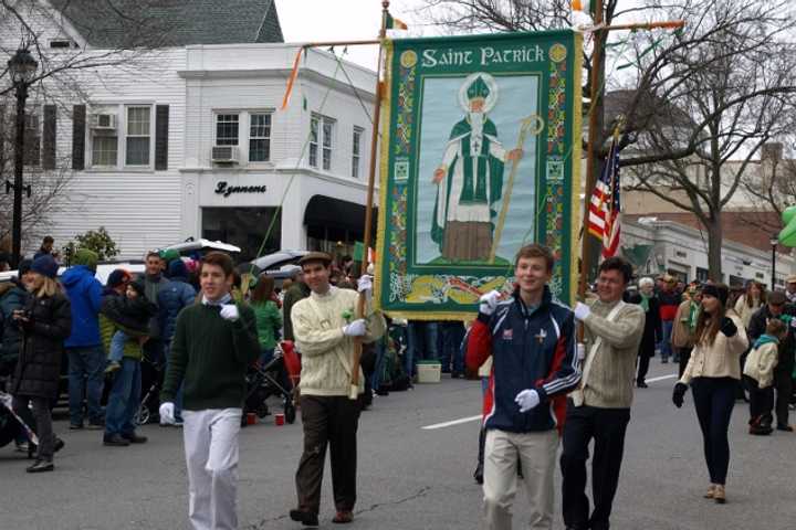 Thousands watch as Greenwich&#x27;s 40th Annual St. Patrick&#x27;s Day Parade makes its way down Greenwich Avenue on Sunday.