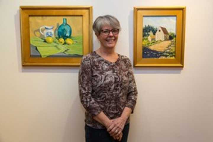 Former president of the Ridgefield Guild of Artists Mary Louise O&#x27;Connell is displaying her exhibit of oil paintings, entitled My Favorite Things, in the upstairs portion of the Ridgefield Guild of Artists gallery.