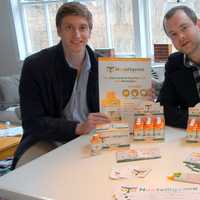 <p>Ian OConnell and Jeff Moss show off their new product, Nootelligence, a focus-enhancing drink that they&#x27;re marketing in Fairfield and Westport.</p>