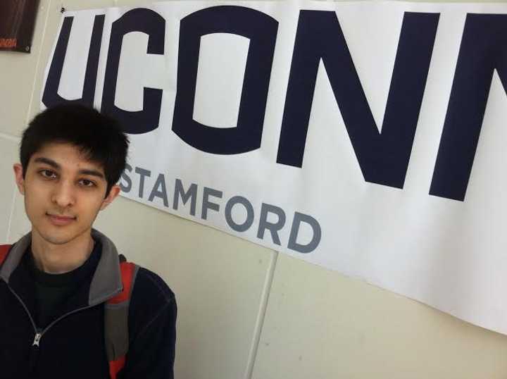 Abbas Jafri, 18, from Darien hopes UConn&#x27;s double national basketball championships helps boost the school&#x27;s prominence nationwide.