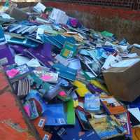 <p>A dumpster has been moved to Lewisboro Elementary School to dispose of unneeded materials. </p>