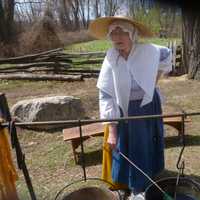 <p>Cortlandt Town Historian Laura Lee Keting helps dye wool at Sheep-to-Shawl in Sleepy Hollow.</p>