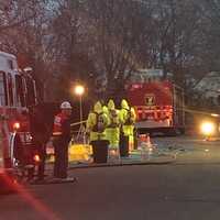 <p>Crews go to work cleaning the area inside and outside. </p>