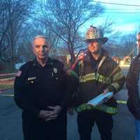 <p>Fairfield Fire Chief Richard Felner, Assistant Fire George Gomola and Deputy Police Chief Chris Lyddy</p>