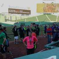 <p>New Rochelle runner Julie Hood, in Boston, where she ran a Spartan Race.</p>