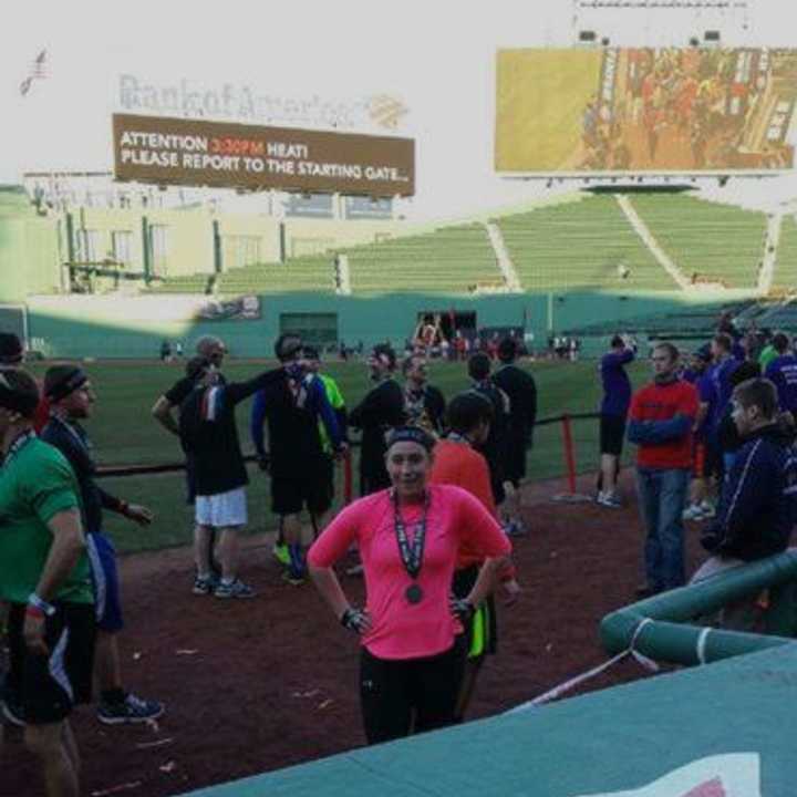 New Rochelle runner Julie Hood, in Boston, where she ran a Spartan Race.