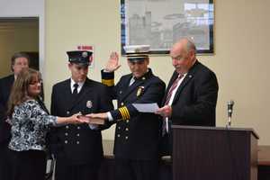 Mount Kisco Fire Chief, Assistants Sworn In; Hyatt Honored