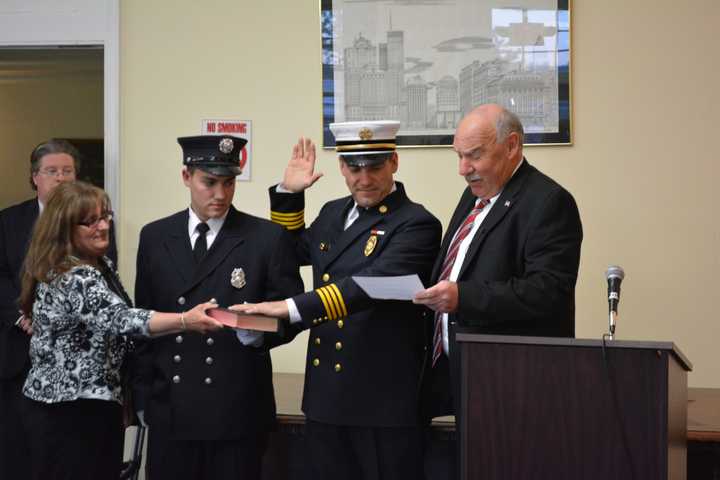 Mount Kisco Fire Chief, Assistants Sworn In; Hyatt Honored