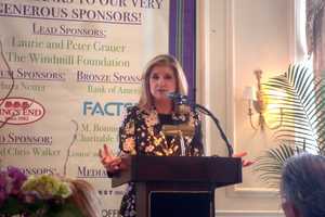 Arianna Huffington Speaks In Darien At Benefit For Family Centers 
