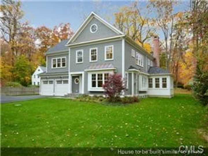 The house at 126 Woodland Road Road in New Canaan is open for viewing this Sunday.