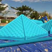 <p>Part of the playground building at West Beach Friday in honor of Jesse Lewis, one of the 20 students killed at Sandy Hook Elementary School. </p>