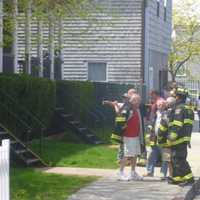 <p>Firefighters battled a fire on William Street in Ossining.</p>