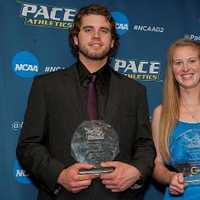 <p>Male Athlete of the Year Matt Gebhardt and Female Athlete of the Year Jeane Drury.</p>