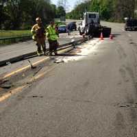 <p>The aftermath of a car accident that killed a Peekskill guidance counselor.</p>