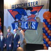 <p>New York Knick Jeremy Tyler (right) joins Westchester County Executive Rob Astorino (second from left) and other officials for the unveiling. </p>