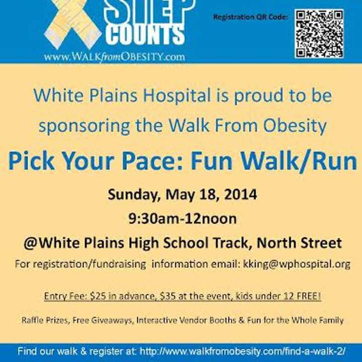 Support White Plains Hospital&#x27;s first Walk From Obesity on Sunday, May 18.