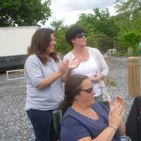 <p>Croton moms cheer on their team.</p>