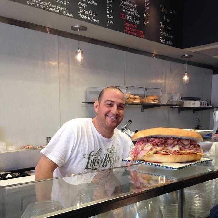 Delibagel Cafe owner Joe Sanzo, former owner of G&amp;L Deli in Dobbs Ferry, at his new business in Ossining.