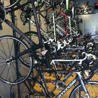 <p>Some of the Cannondale bicycles on display at the company&#x27;s retail space at its new headquarters in Wilton. The company held its grand opening of the headquarters on Friday.</p>