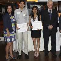 <p>Latino U honorees join Michael Kaplowitz, chairman, Westchester County Board of Legislators and the Westchester Hispanic Advisory Committee, at a graduation celebration held Saturday, May 31, at Sam&#x27;s of Gedney Way in White Plains.</p>