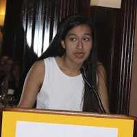 <p>Student honoree Sandra Camila Rosado, a Valhalla High School senior who has been accepted to Boston University, thanks her family and Latino U for its programs and resources. </p>